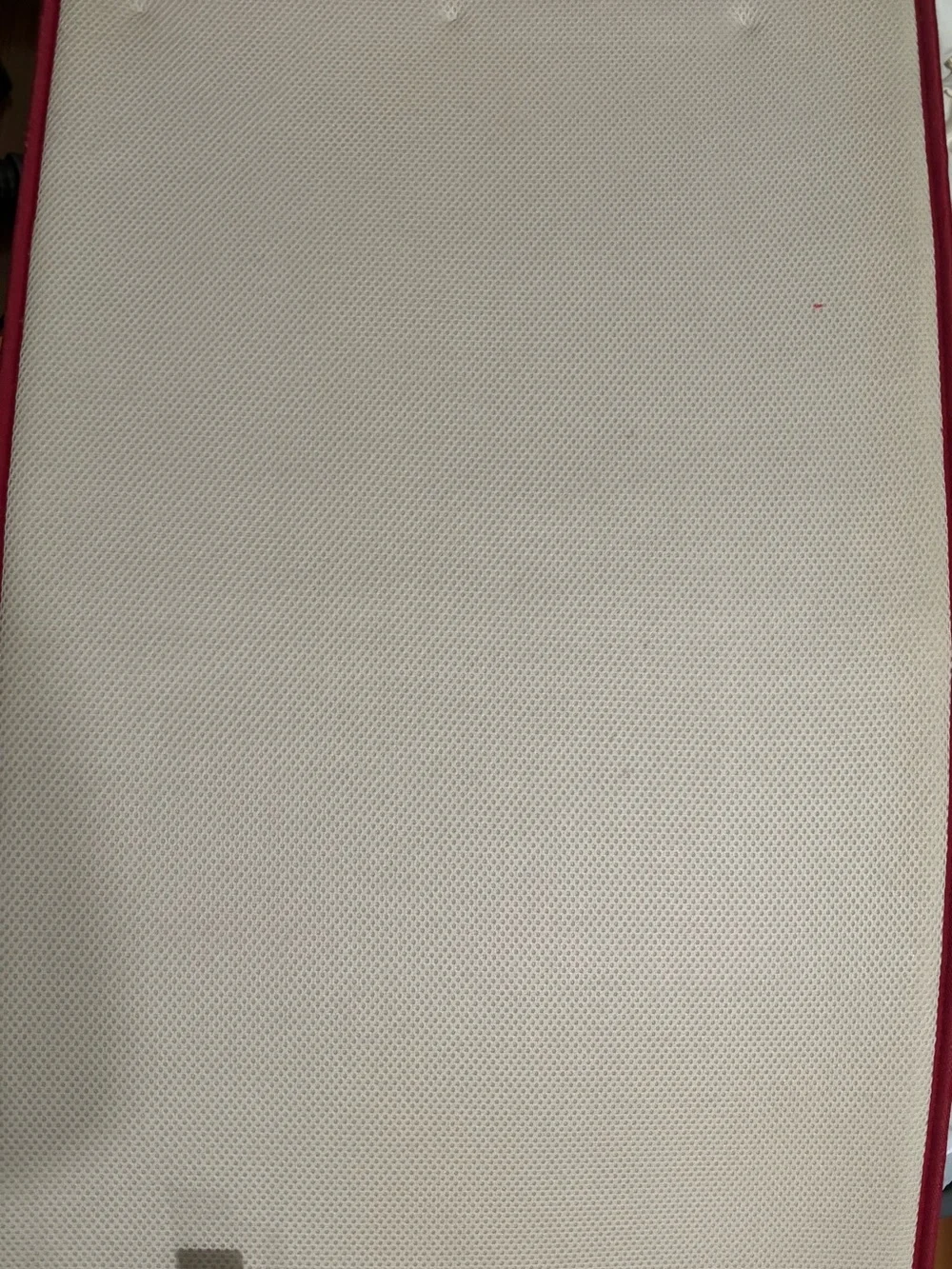 Red Plush Striped Bath Mat Set - Unbranded
